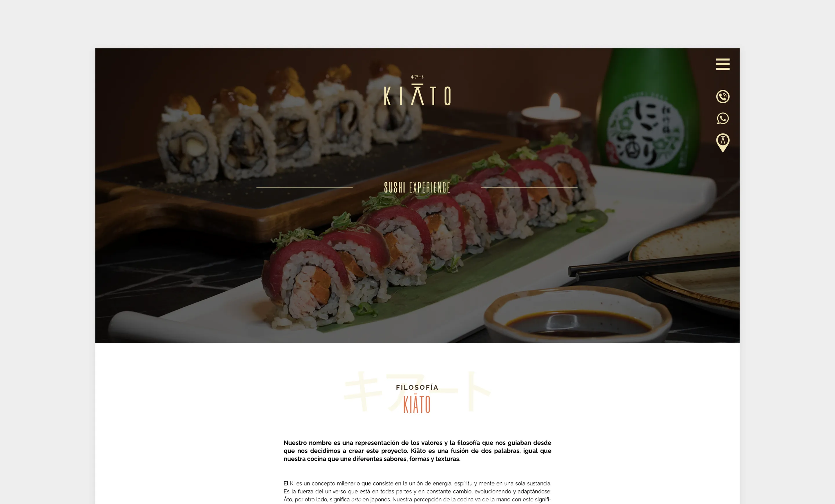 Desarrollo web a medida para el restaurante de sushi